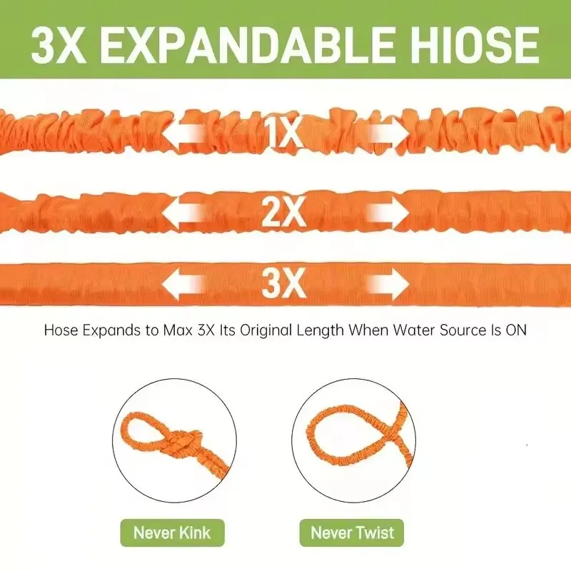 High-Pressure Car Wash Hose Expandable Magic Hose Pipe Home Garden Watering Hose Multi-Function Gardening Cleaning Water Sprayer