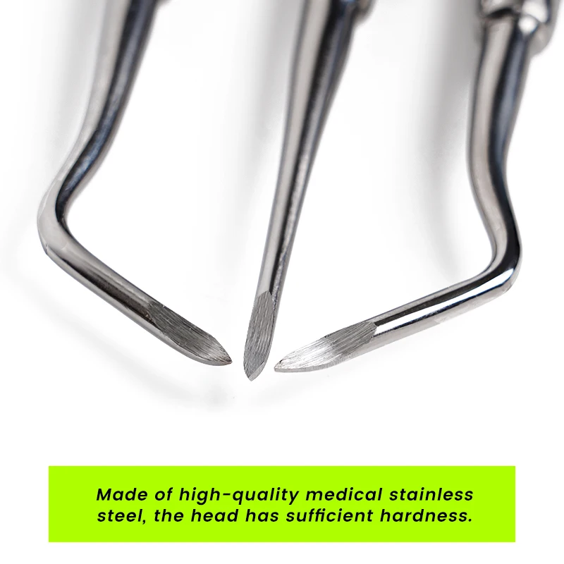 3pcs Dental Extraction Tooth Extracting Forceps Curved Root Lift Elevator Dental Implant Instruments