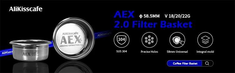 Alikisscafe Coffee Puck Screen 0.2mm Espresso Filter 51mm 53.5mm 58.5mm For Delonghi Breville Portafilter Accessory Barista Tool