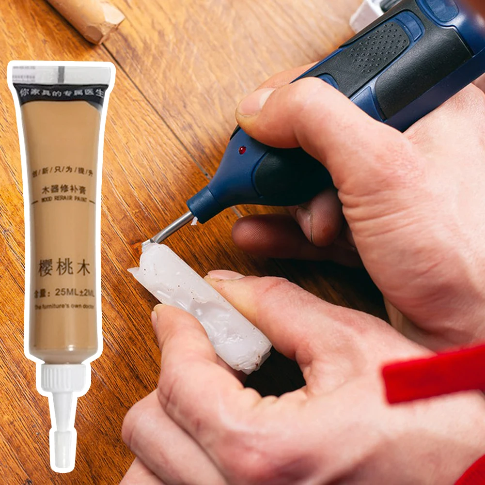 1PCS Wood Repair Paste Putty Repair Fillers Coating Filler for Wood Floor Paint Fill Fix Wood Furniture Door Repair Caulk Paste