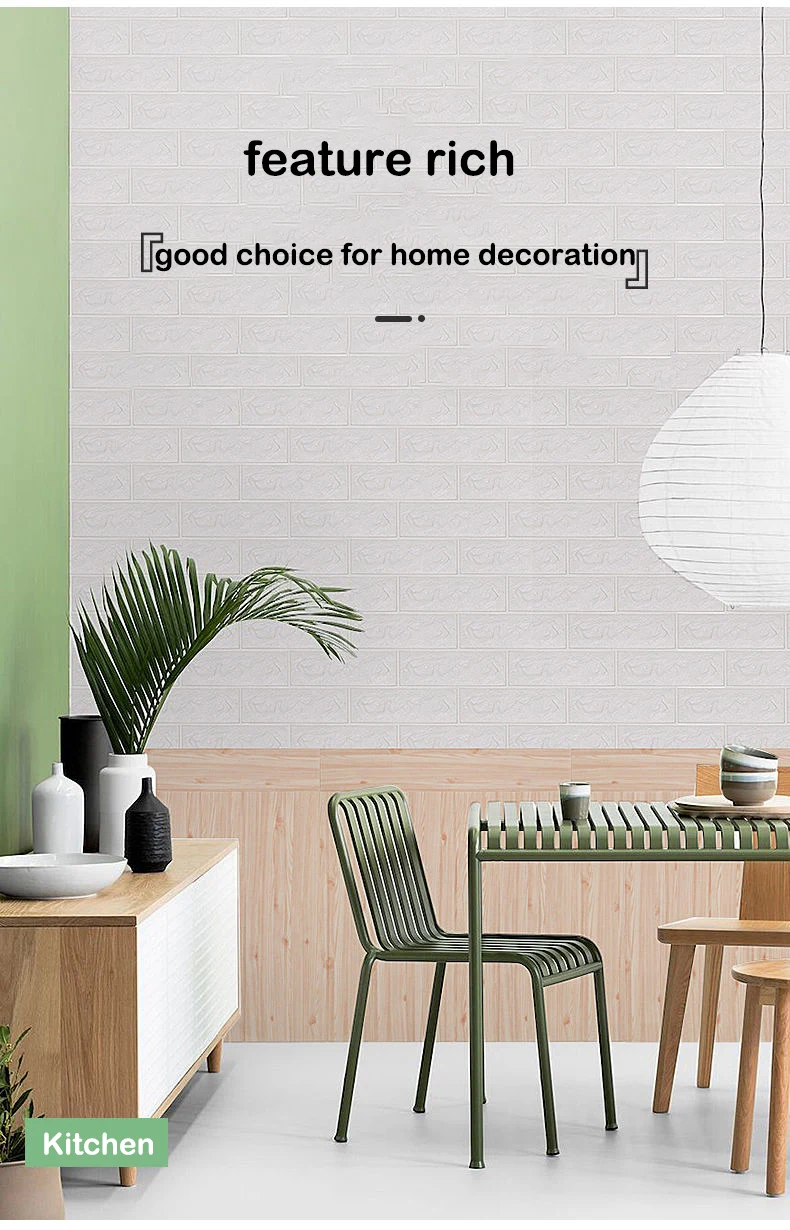 70cmx1/5/10m 3D Wallpaper Decoration Self-adhesive Antique Foam Brick Wallpaper Living Room Bedroom Waterproof 3D Wall Sticker