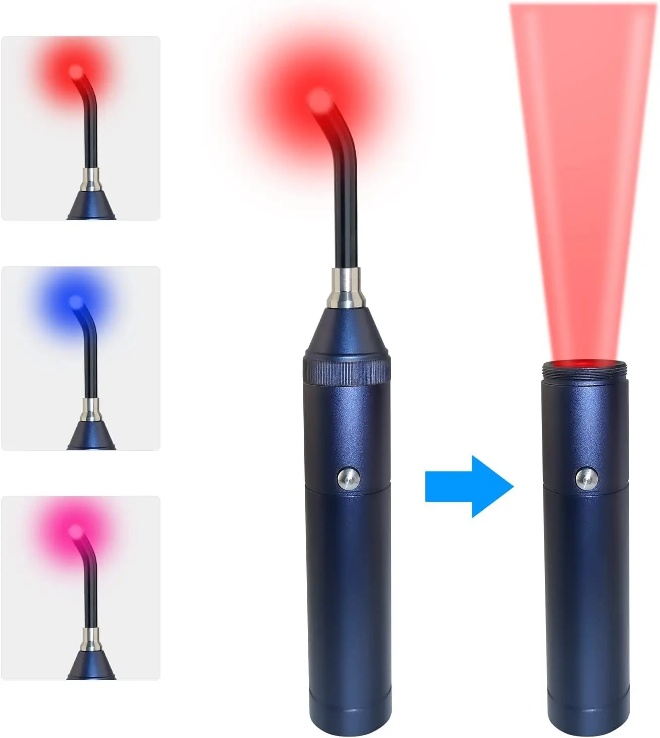 Portable Red Light Infrared Therapy Device Sore Canker Lip Therapy Handheld Removable Oral Physiotherapy Wand Health Pain Relief