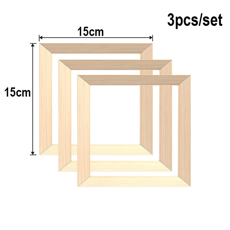 3pcs Canvas Frame Wooden Frames Wooden Photo Oil Painting Canvas Diamond Painting Frames Canvas Wood Wall Frame Home Decor