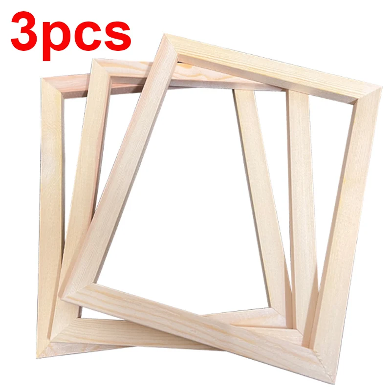 3pcs Canvas Frame Wooden Frames Wooden Photo Oil Painting Canvas Diamond Painting Frames Canvas Wood Wall Frame Home Decor