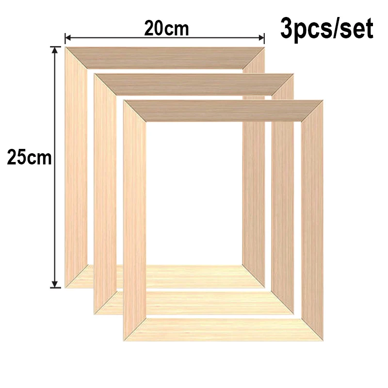 3pcs Canvas Frame Wooden Frames Wooden Photo Oil Painting Canvas Diamond Painting Frames Canvas Wood Wall Frame Home Decor