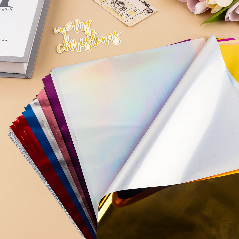 50pcs/pack 20x29cm Toner Hot Stamping Foil Paper A4 Toner Reactive Foil Foil By Laser Printer and Laminator For DIY Crafts Paper
