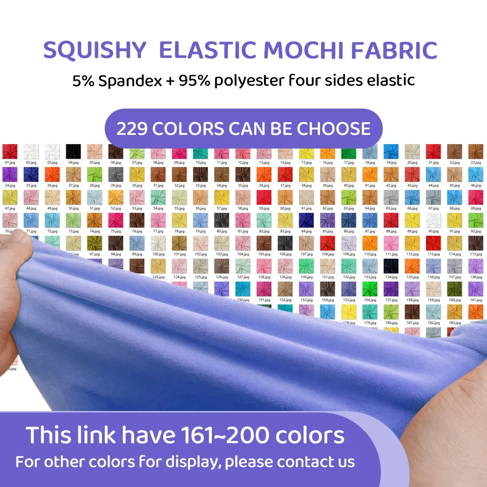 50x50cm Stretch Mochi Smooth Minky Fabric Hopen 95% Polyester 5% Spandex Stretch 4 Side Plush Fabric For Diy Sewing Toy