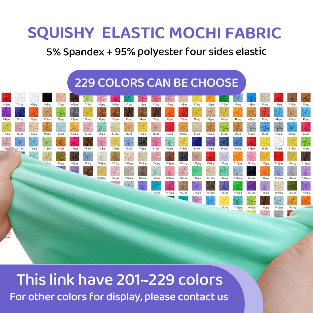 50x50cm Stretch Mochi Smooth Minky Fabric Hopen 95% Polyester 5% Spandex Stretch 4 Side Plush Fabric For Diy Sewing Toy