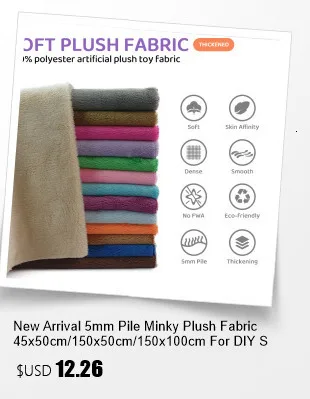 50x50cm Stretch Mochi Smooth Minky Fabric Hopen 95% Polyester 5% Spandex Stretch 4 Side Plush Fabric For Diy Sewing Toy