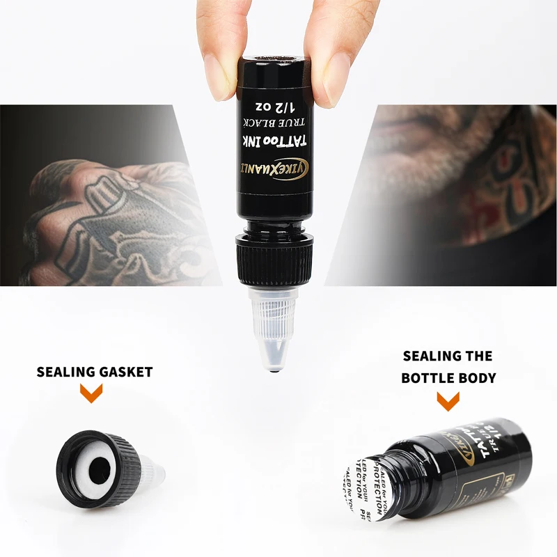 15ml 7colors Tattoo Ink Pigment with Box Body Art Tattoo Kits Professional Beauty Paints Makeup Tattoo Supplies Semi-permanent
