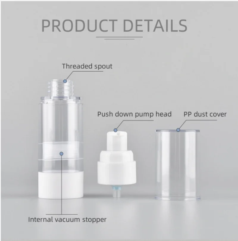 15/30/50/80/100ml AS Vacuum Lotion Spray Bottle Travel Portable Refillable Bottles Liquid Foundation Cosmetics Tool Wholesale