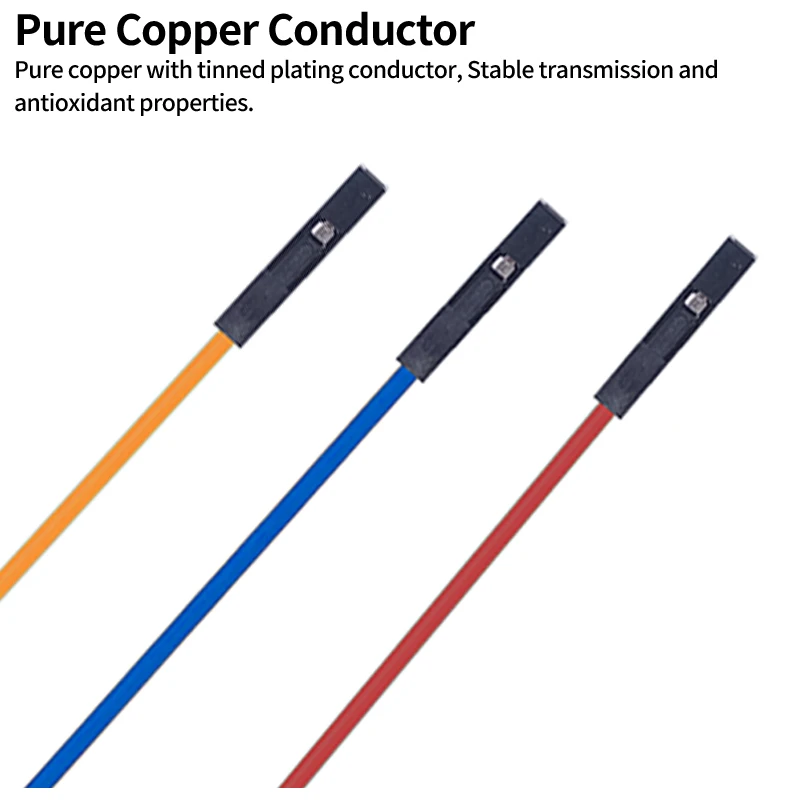 10/50pcs Super Soft Silicone Jumper Wire 1Pin Dupont Cable 26AWG Male Female Solderless Flexible Line Connector For DIY Arduino