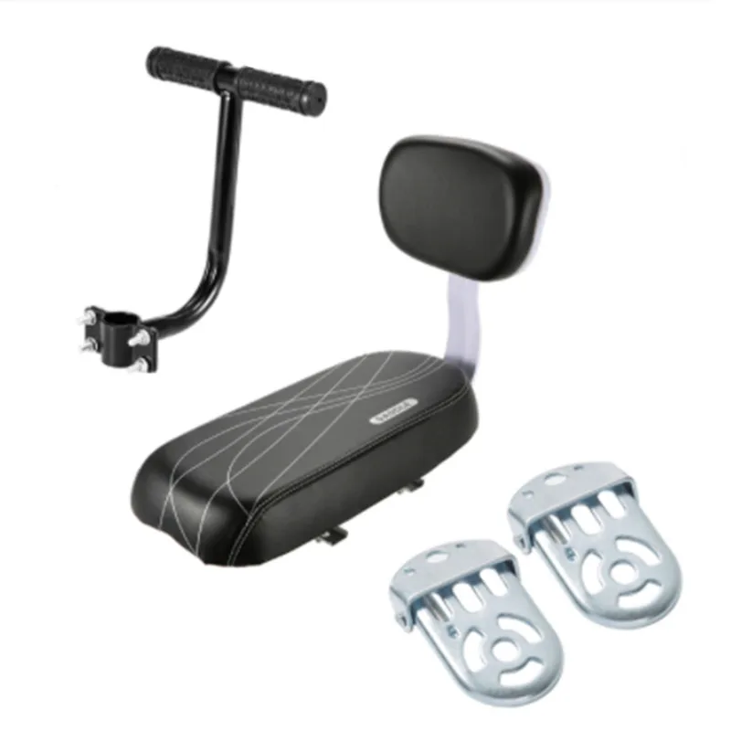 Bicycle Back Seat Bike PU Leather Soft Cushion Rear Rack Seat Water Resistant Children Seat With Back Rest Bicycle Accessories