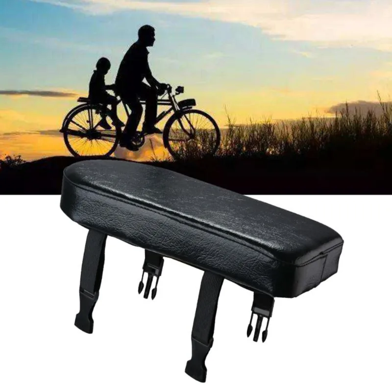 Bicycle Back Seat Bike PU Leather Soft Cushion Rear Rack Seat Water Resistant Children Seat With Back Rest Bicycle Accessories