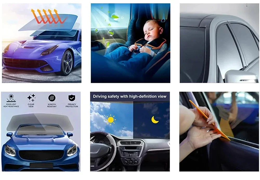50cmx3/6m Car Window Privacy Tint Film Auto Vinyl Anti Look Glass Sticker Foils Ceramic Summer Solar UV Protector Mirror Films
