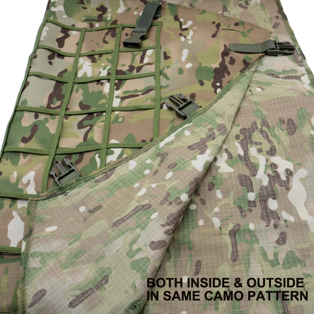 Ghillie Suit Foundation, Ghillie Poncho, Camouflage Hunting Base, Cape Sniper Viper Hood for Airsoft Paintball