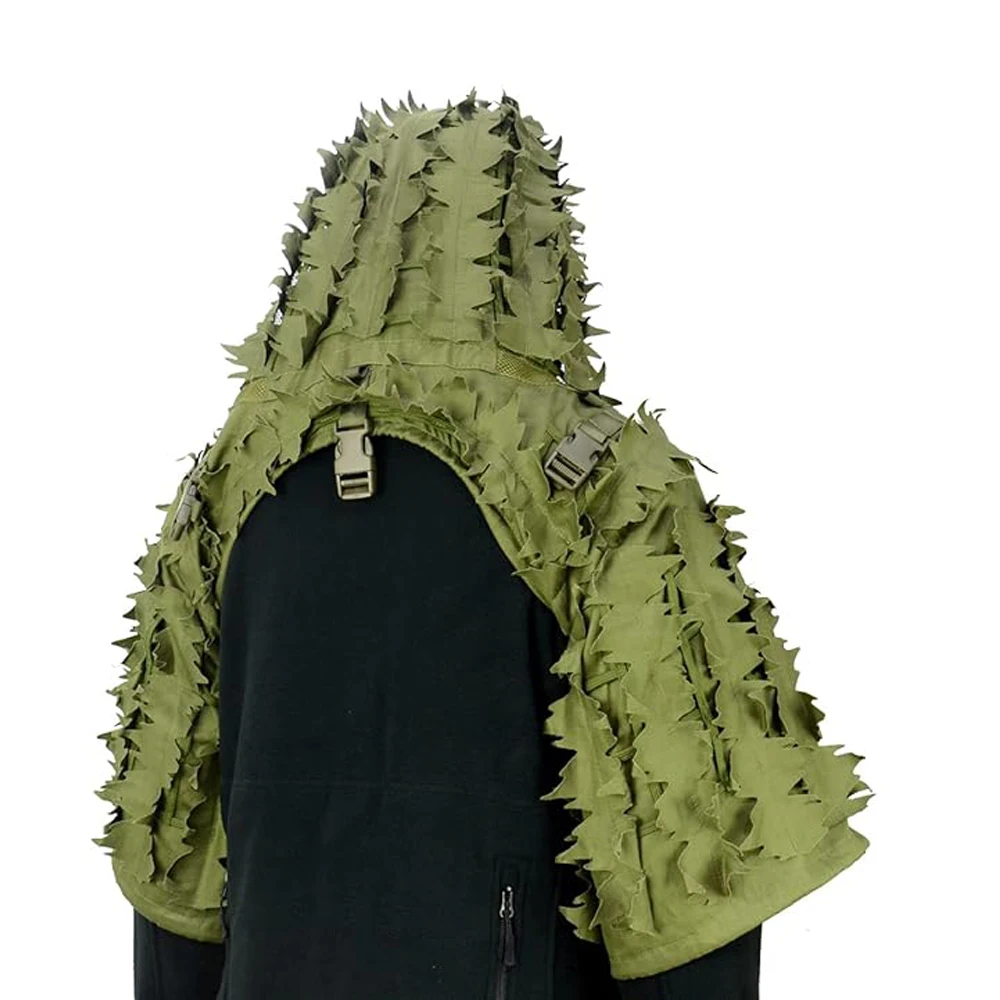 Ghillie Suit Foundation, Ghillie Poncho, Camouflage Hunting Base, Cape Sniper Viper Hood for Airsoft Paintball