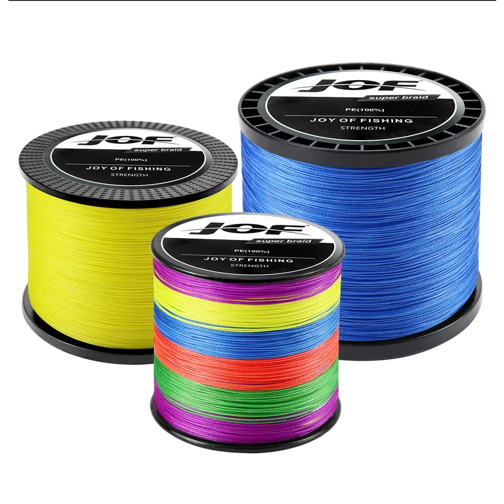 JOF Braided Line Fishing Line 8 Strands Fishing Thread Multifilament Line Braided Cord Lived For Silk Line 300M 500M 1000M