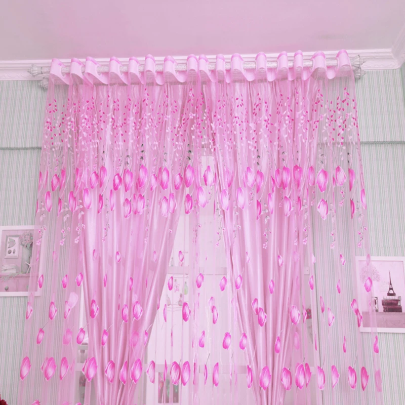 1Pc Modern Tulip Window Screen Living Room Bedroom Door Kitchen Drape Curtain Home Decoration Supplies
