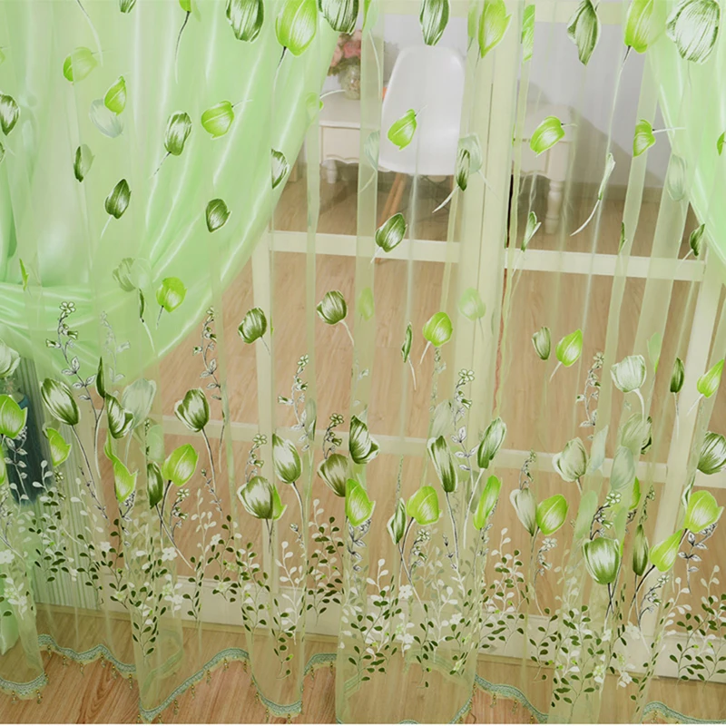 1Pc Modern Tulip Window Screen Living Room Bedroom Door Kitchen Drape Curtain Home Decoration Supplies