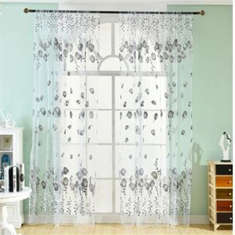 1Pc Modern Tulip Window Screen Living Room Bedroom Door Kitchen Drape Curtain Home Decoration Supplies