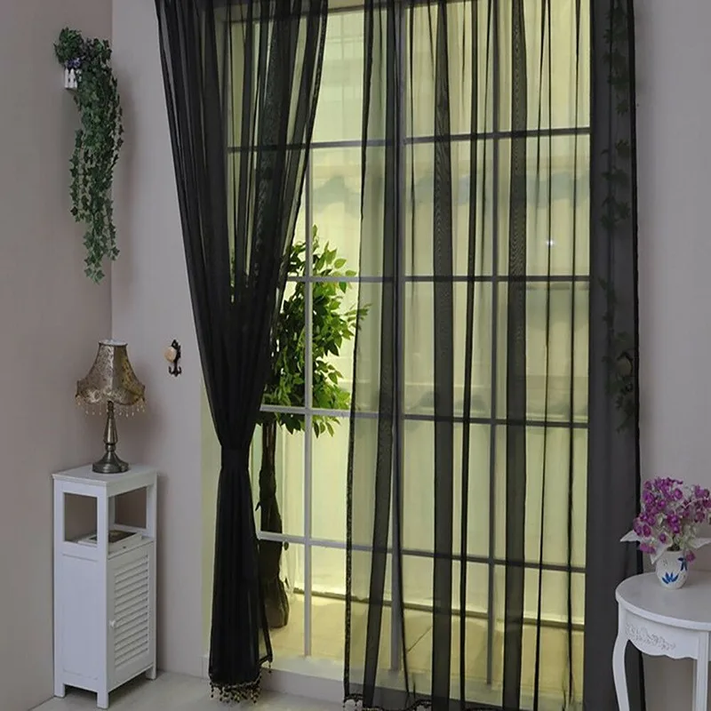 1Pc Modern Tulip Window Screen Living Room Bedroom Door Kitchen Drape Curtain Home Decoration Supplies