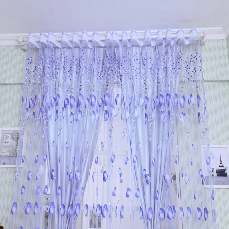 1Pc Modern Tulip Window Screen Living Room Bedroom Door Kitchen Drape Curtain Home Decoration Supplies