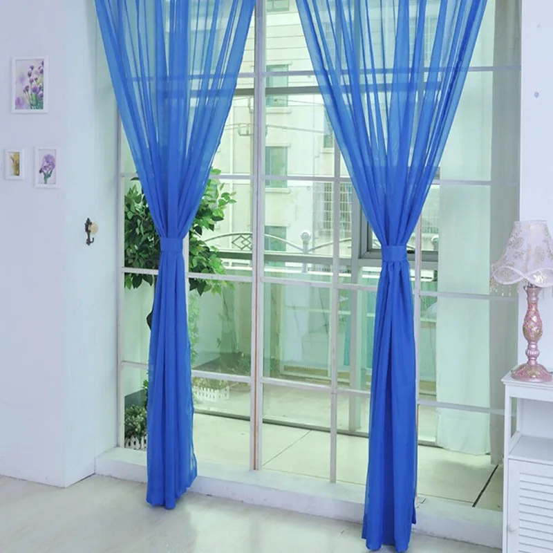 1Pc Modern Tulip Window Screen Living Room Bedroom Door Kitchen Drape Curtain Home Decoration Supplies