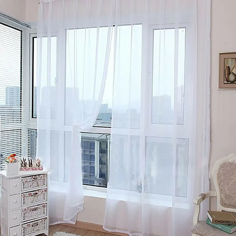 1Pc Modern Tulip Window Screen Living Room Bedroom Door Kitchen Drape Curtain Home Decoration Supplies