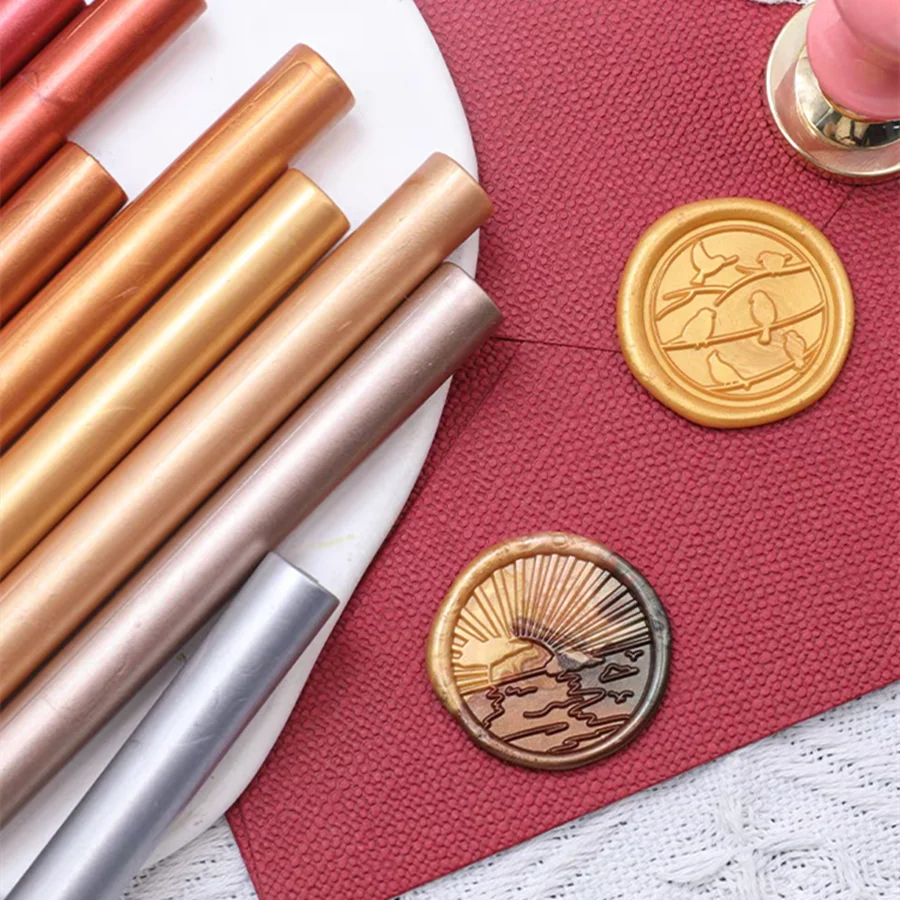 10 Pcs/Lot Glue Gun Sealing Wax Sticks for Wax Seal Stamp for Wedding Invitations Cards Envelopes Wine Packages Gift Wrapping