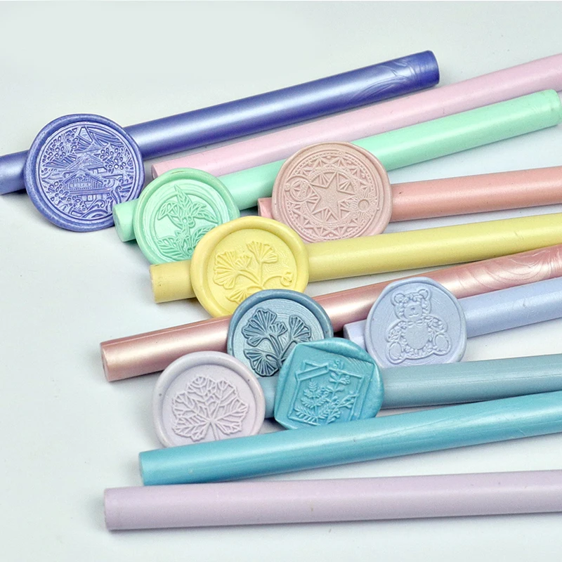 10 Pcs/Lot Glue Gun Sealing Wax Sticks for Wax Seal Stamp for Wedding Invitations Cards Envelopes Wine Packages Gift Wrapping