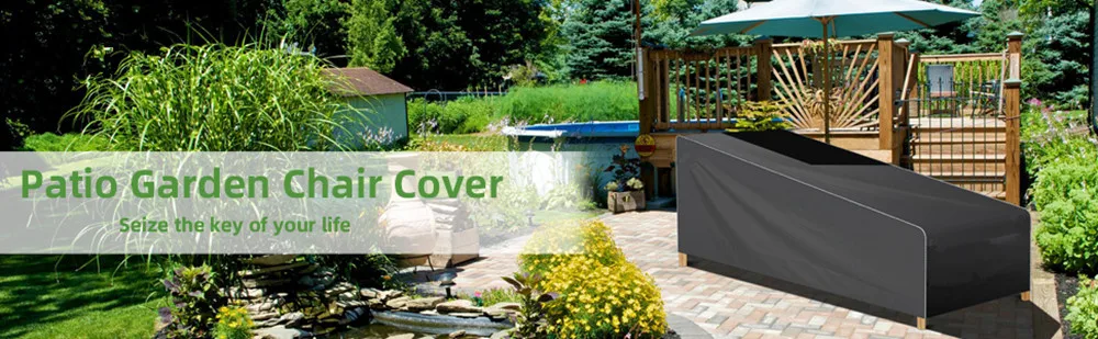 1/2 Pack Chaise Lounge Cover Waterproof Outdoor Garden Patio Chair Covers Weather Sun Resistant Furniture Protective