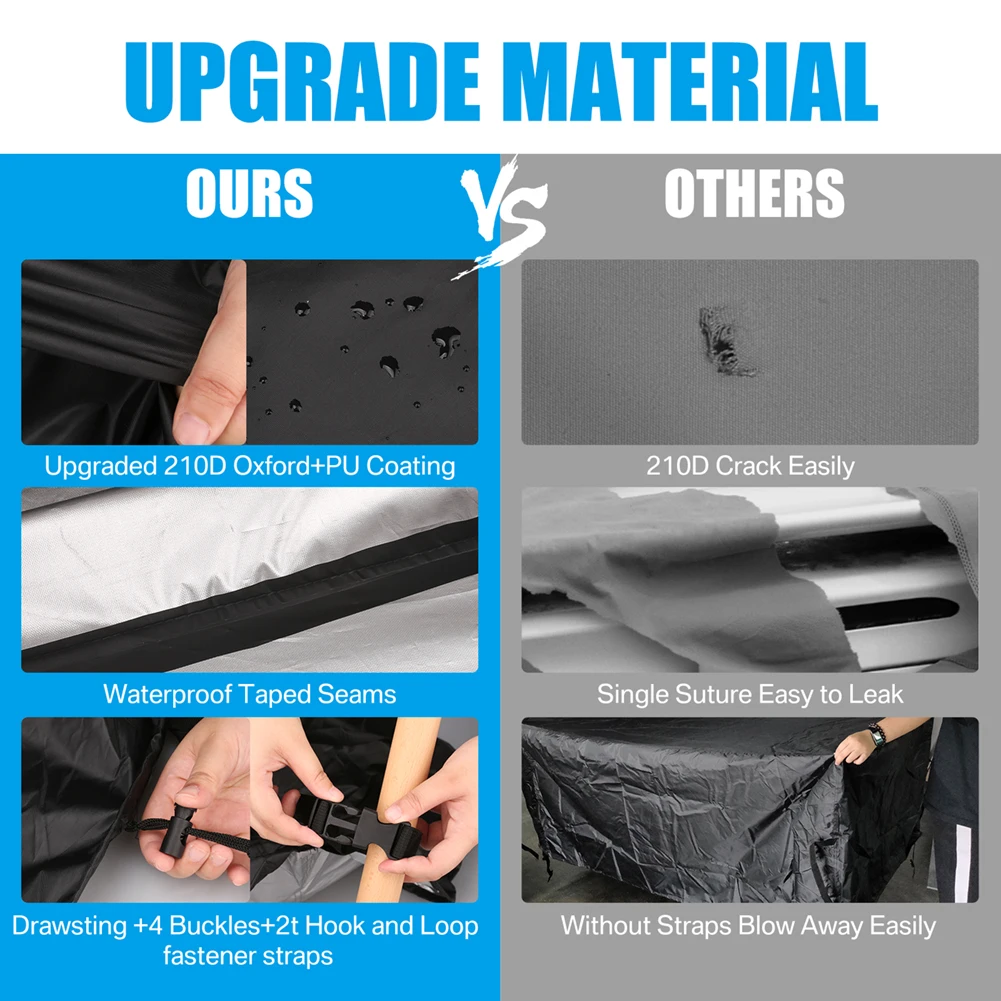 1/2 Pack Chaise Lounge Cover Waterproof Outdoor Garden Patio Chair Covers Weather Sun Resistant Furniture Protective