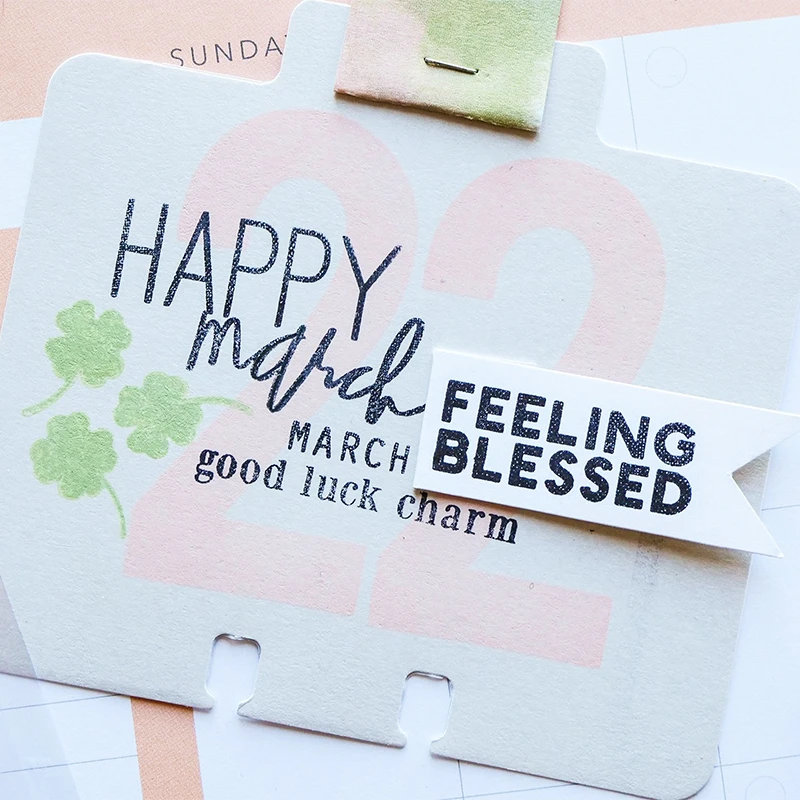 2025 New English Clear Stamp Feb Mar Apr Monthly Sentiments Transparent Stamps For DIY Scrapbooking/Photo Album Decor Stamps