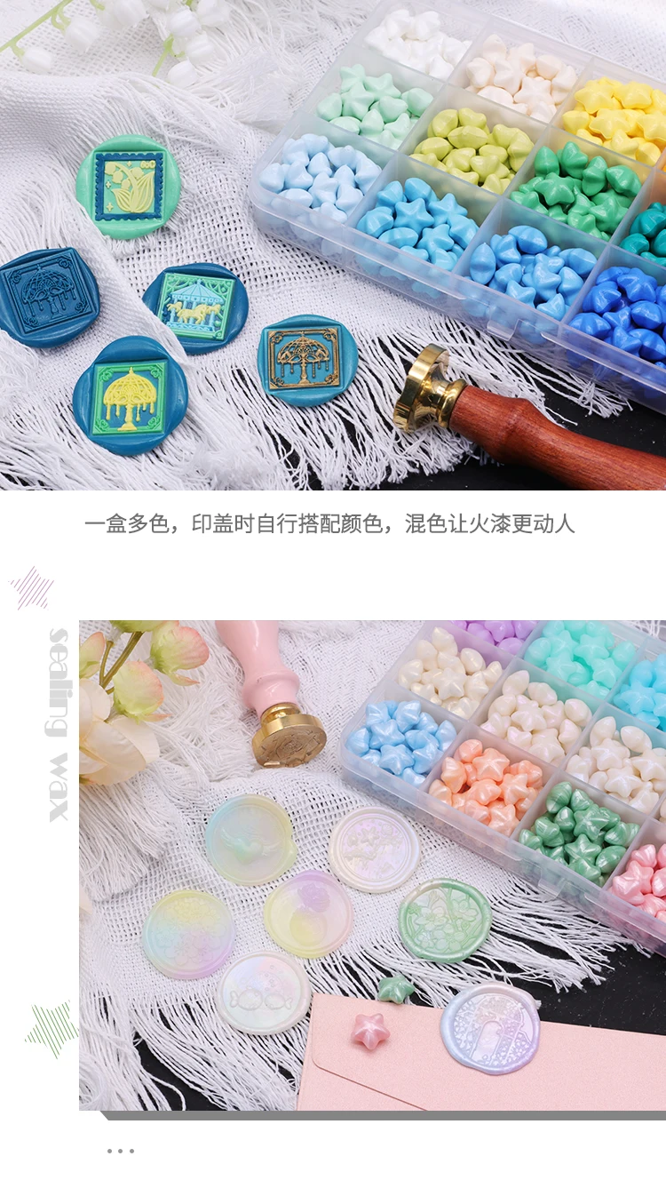 Retro Sealing Wax Beads Plant Wax Seal Wax Box Set 24 Color Sea Bead Wax Seal For Wedding Wax Seal Tools For Making Wax Seal Y15