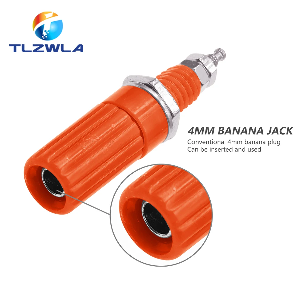 5PCS 4mm Banana Socket Binding Post Nut Banana Plug Jack Electrical Connector Terminal DIY