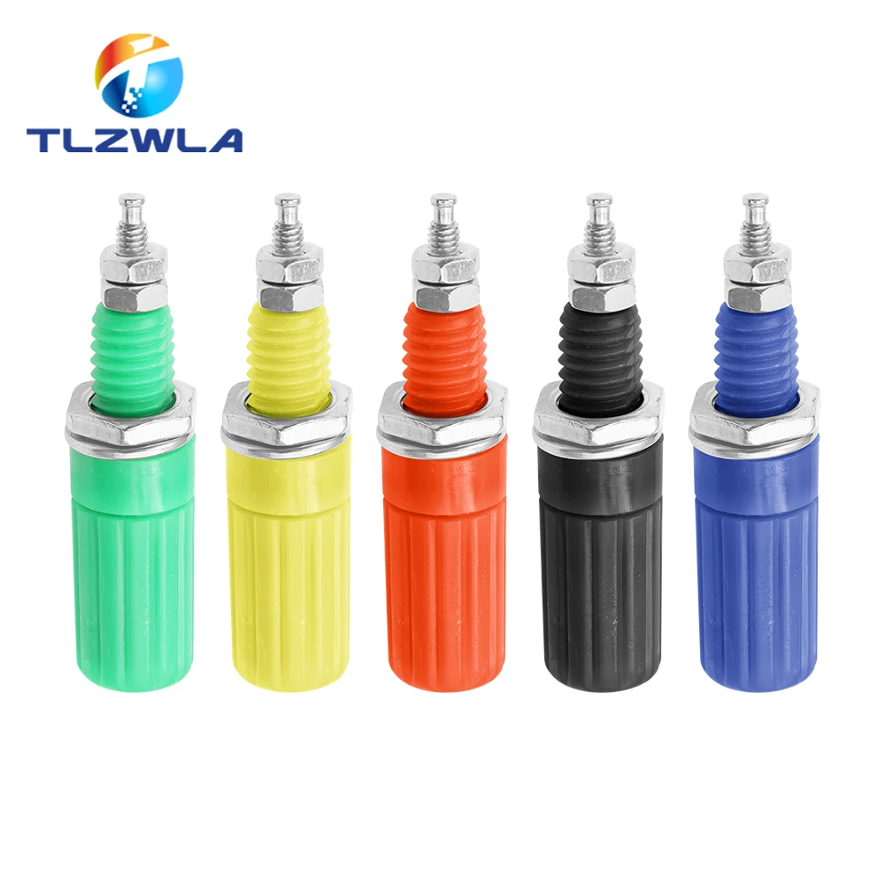 5PCS 4mm Banana Socket Binding Post Nut Banana Plug Jack Electrical Connector Terminal DIY
