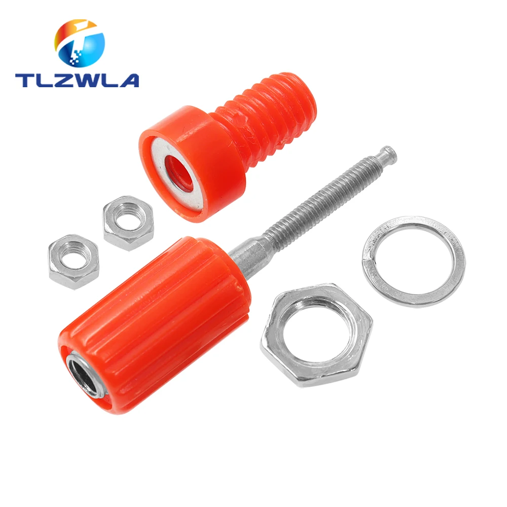 5PCS 4mm Banana Socket Binding Post Nut Banana Plug Jack Electrical Connector Terminal DIY