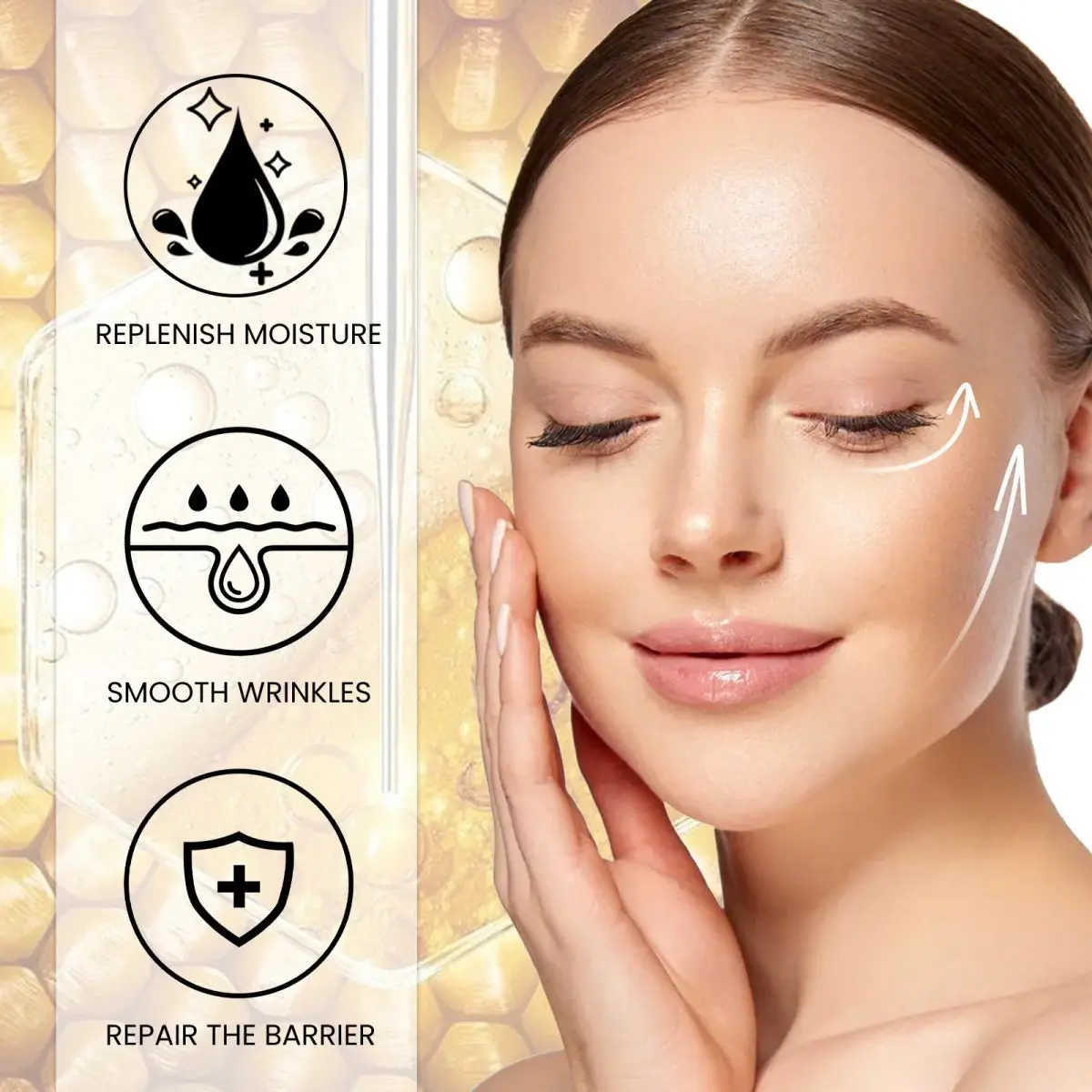 Facial Serum Vitamin C Liquid Serum Anti-Aging Whitening VC Serum Oil Hyaluronic Acid Face Serum Anti-Wrinkle Skin Care Serum