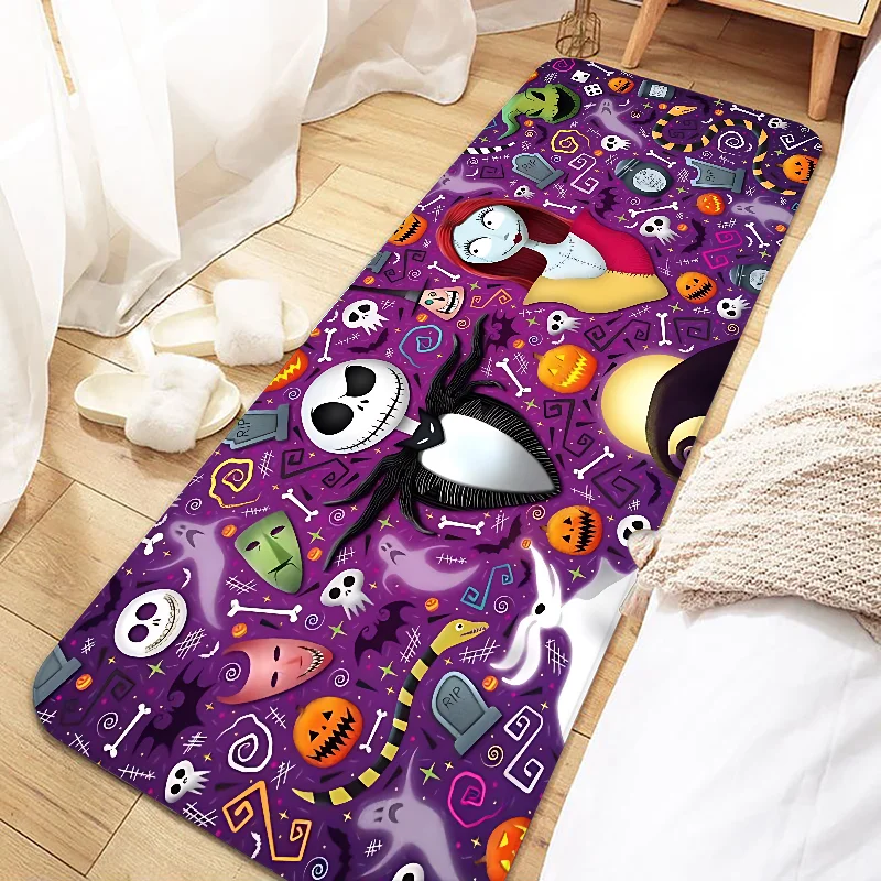 Jack Skellington Door Mat Entrance Non-slip Doormat Washable Kitchen Carpet Living Room Hallway Rugs Bathroom Bath Door Mats
