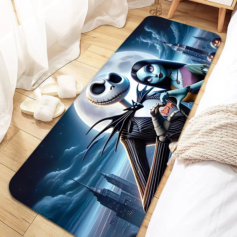 Jack Skellington Door Mat Entrance Non-slip Doormat Washable Kitchen Carpet Living Room Hallway Rugs Bathroom Bath Door Mats