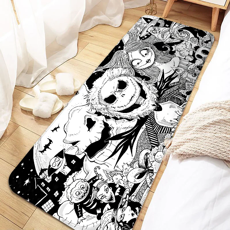Jack Skellington Door Mat Entrance Non-slip Doormat Washable Kitchen Carpet Living Room Hallway Rugs Bathroom Bath Door Mats