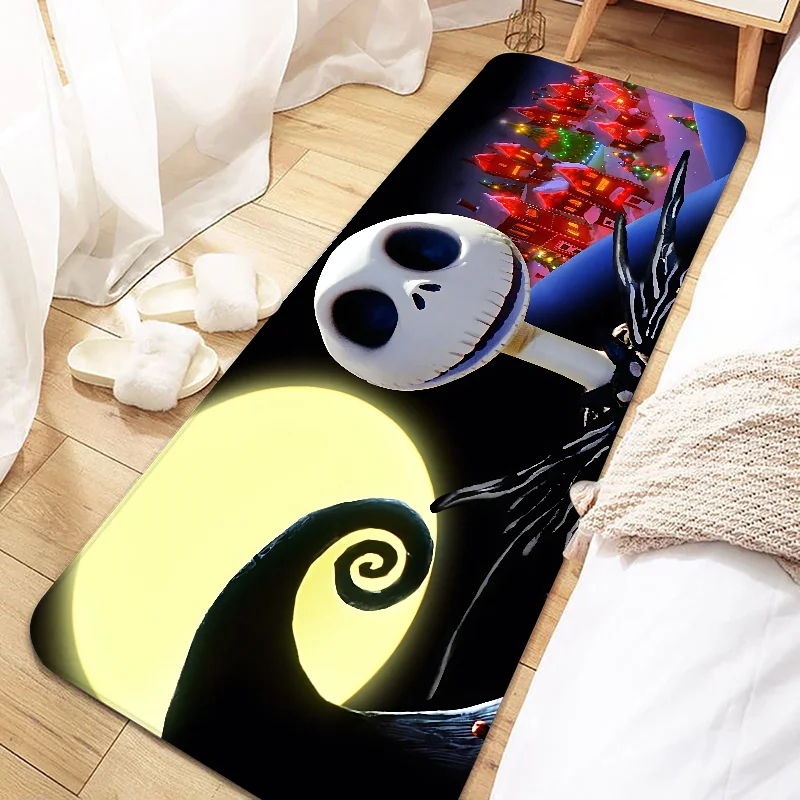 Jack Skellington Door Mat Entrance Non-slip Doormat Washable Kitchen Carpet Living Room Hallway Rugs Bathroom Bath Door Mats