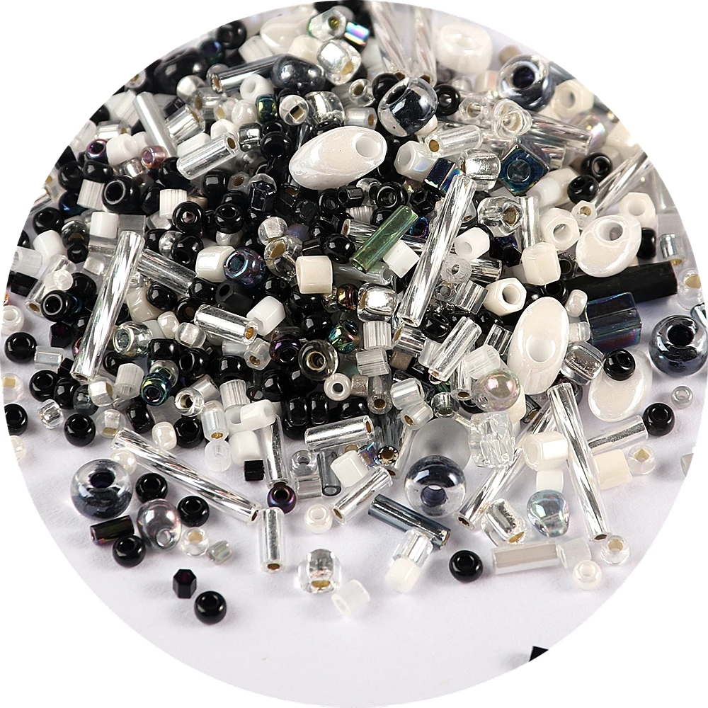 500Pcs Japan Miyuki Seed Beads Mixed Delica Round Glass Beads Mix Colors and Size Glass Twist Bugle Tube For Clothing Accessory