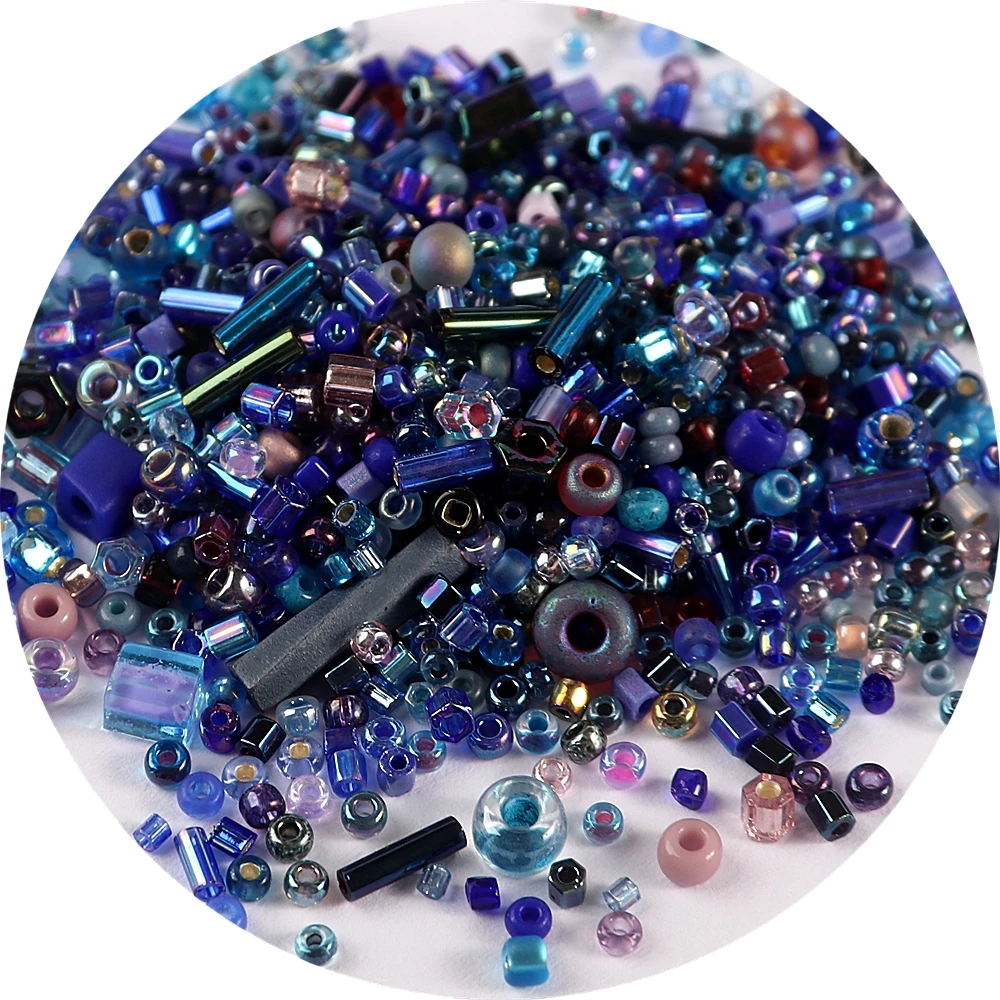 500Pcs Japan Miyuki Seed Beads Mixed Delica Round Glass Beads Mix Colors and Size Glass Twist Bugle Tube For Clothing Accessory