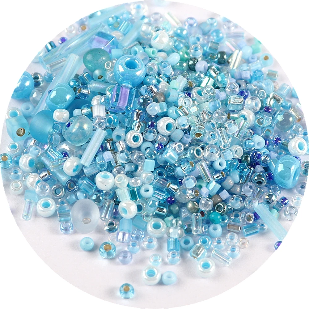 500Pcs Japan Miyuki Seed Beads Mixed Delica Round Glass Beads Mix Colors and Size Glass Twist Bugle Tube For Clothing Accessory