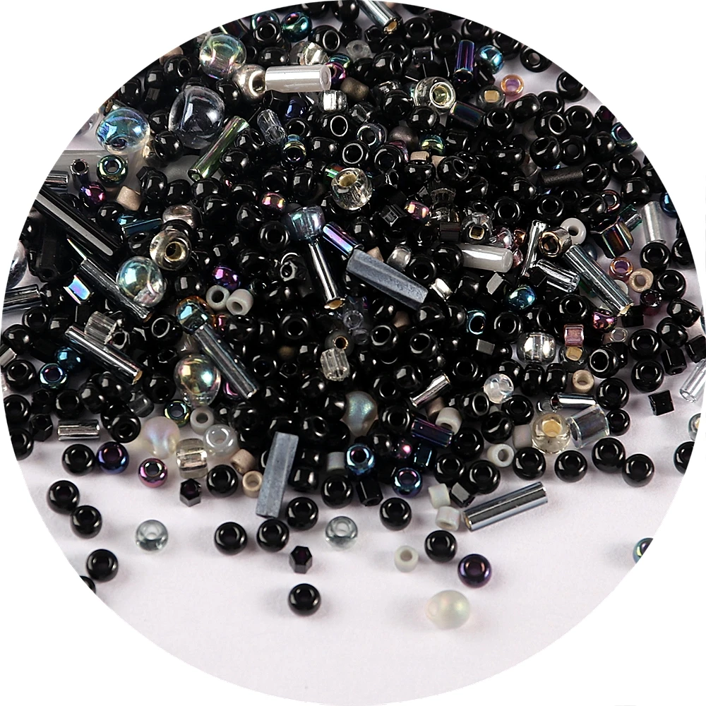 500Pcs Japan Miyuki Seed Beads Mixed Delica Round Glass Beads Mix Colors and Size Glass Twist Bugle Tube For Clothing Accessory