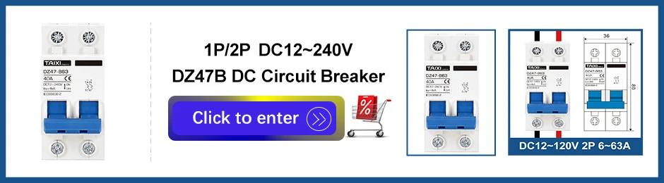 DC1000V MCB Solar DC Circuit Breaker Overload Protection Disconnect Switch 100A 120A 20A 25A 30A 40A 50A 60A Battery Protector