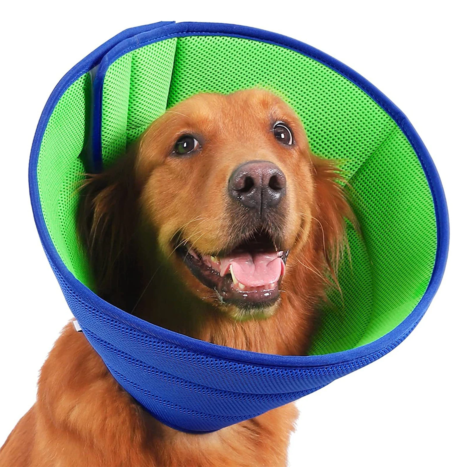 Flexible Dog Cone Recovery Collar Breathable Elastic Adjustable Collar for Outdoor Walking or Travel