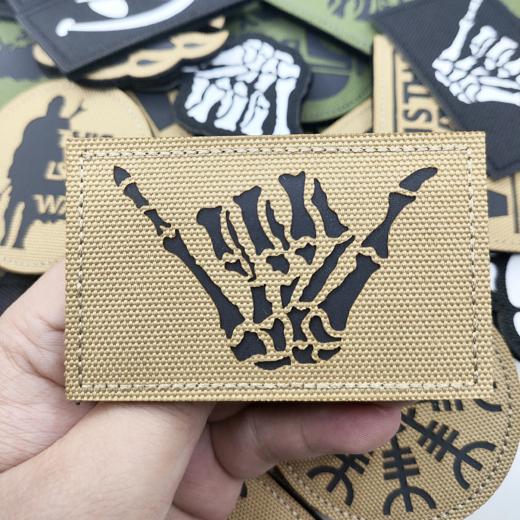This is how WAY full helmet embroidered armband badge military stripes fastener hook and loop patch